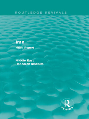 cover image of Iran (Routledge Revival)